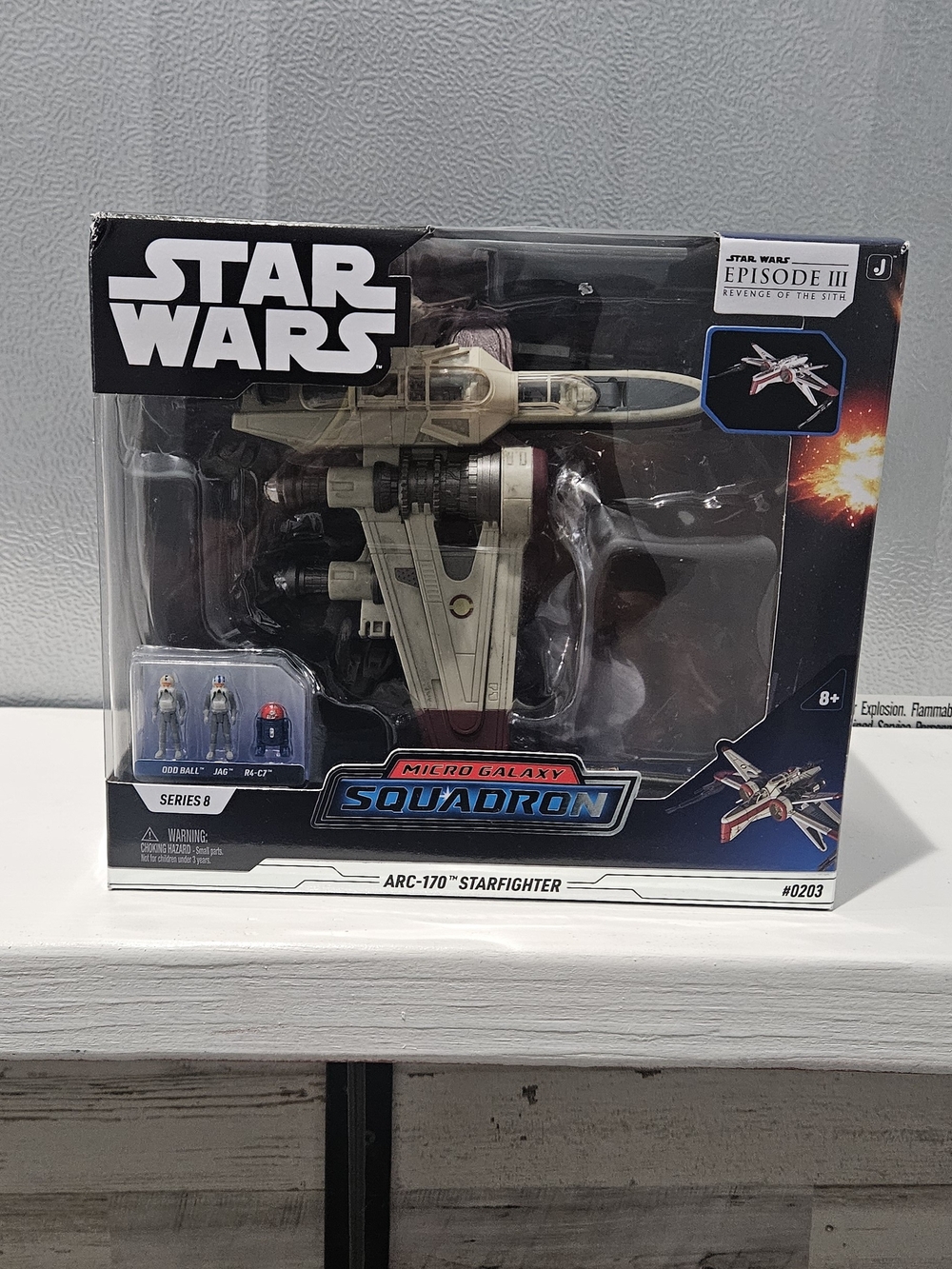 Star Wars ARC-170 Starfighter Micro Galaxy Squadron - Cream, Black, Blue Accents